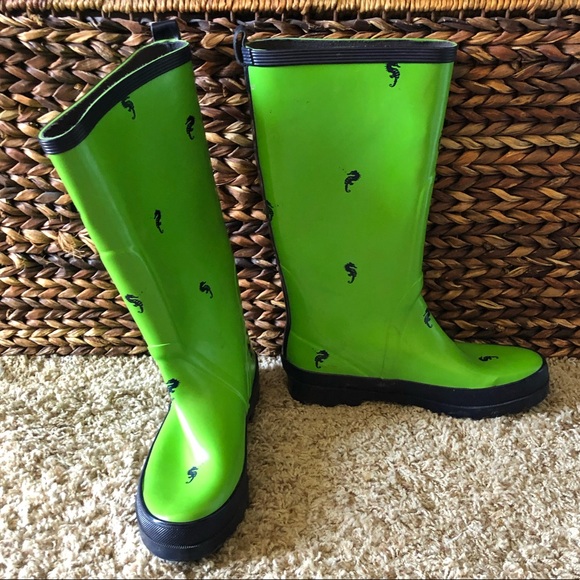 J Crew Womens Seahorse Wellies | Poshmark